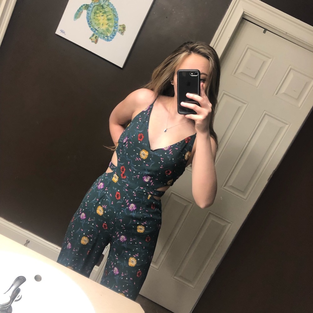 flower print jumpsuit